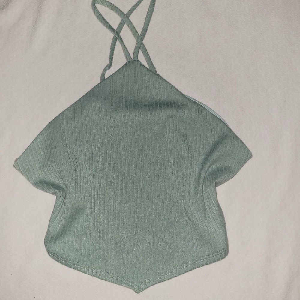 Green Halter Neck Top